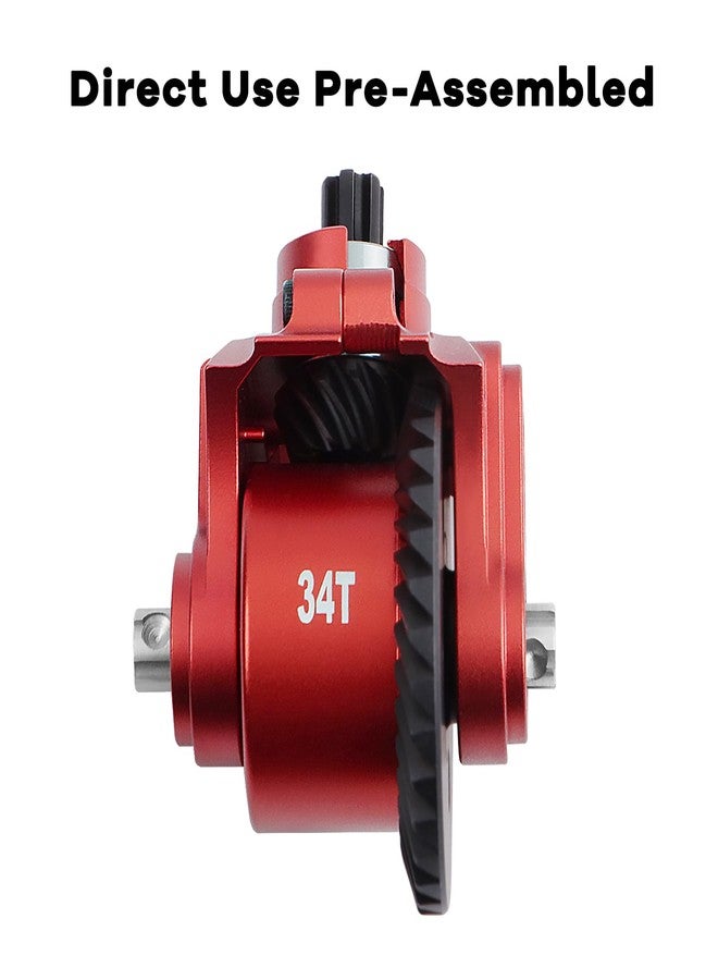 GIXCEL Steel Front Rear Diff Upgrade Set, 34T Transmission Module Set Main Gear for ARRMA 1/10 Granite SENTON Big Rock VORTEKS 1/8 Infraction Typhon Vendetta 3S RC Truck Models, Replace ARA210007 - Image 3